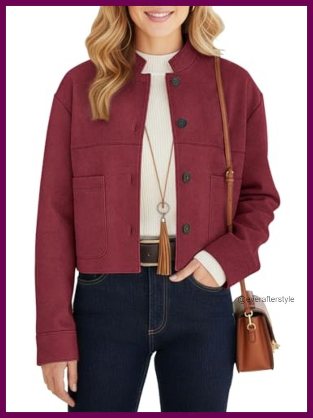 Faux Suede Cropped Bomber Jacket Lightweight Aviator Coat